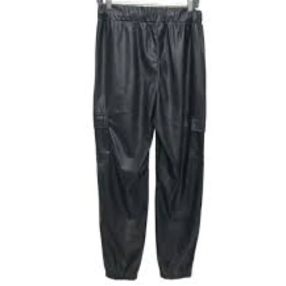 Ci‎ SONO faux leather black cargo joggers size S oversized pants